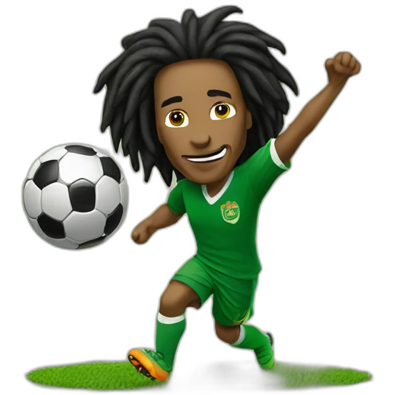 Bob marley play soccer emoji
