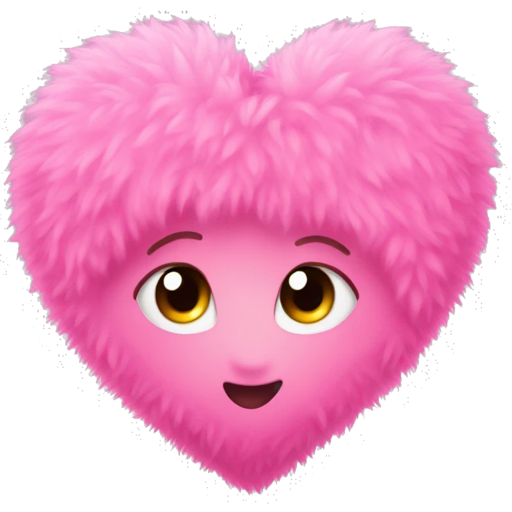 pink fluffy heart emoji