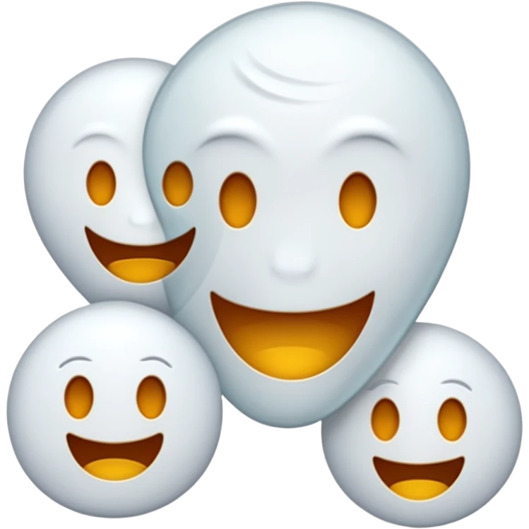 Emojis qui rigole fusionné avec l’emojis fantôme 👻 emoji