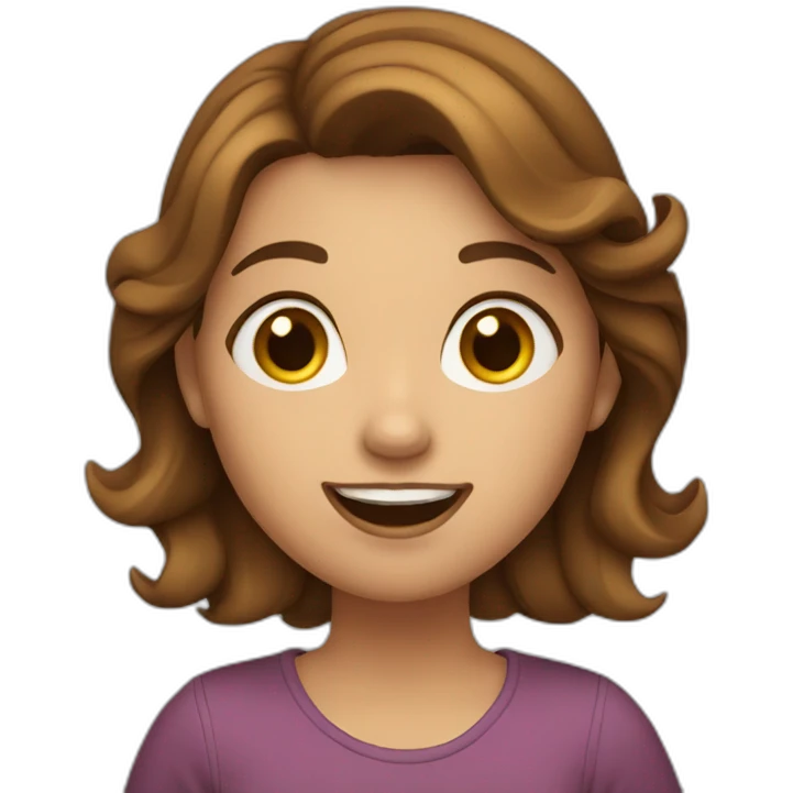 a-wavy-brown-haired-girl-singing emoji