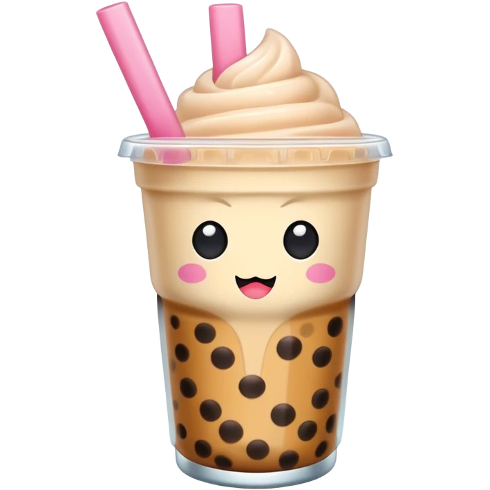 Boba tea kawaii emoji