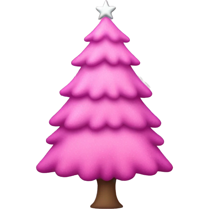 Pink chrismast tree emoji