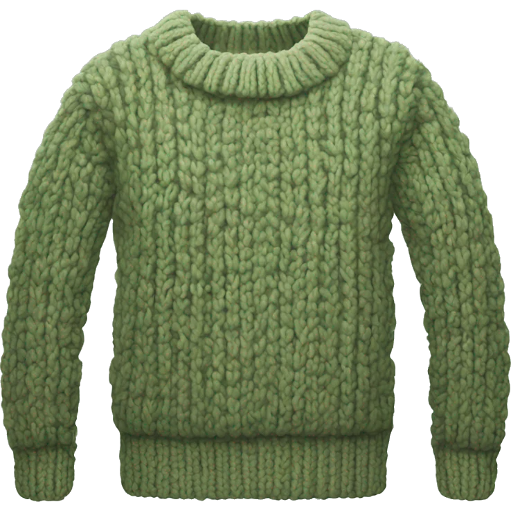 Sage green chunky knit sweater  emoji