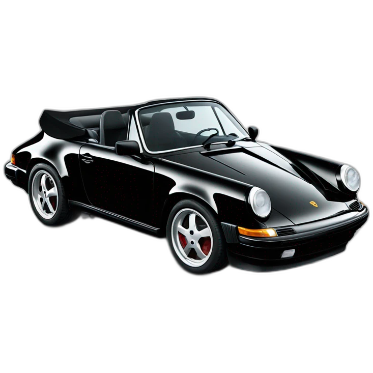 Porsche 911 Cabrio schwarz  emoji