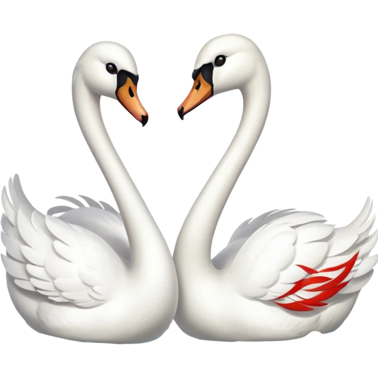 Couple swan emoji emoji