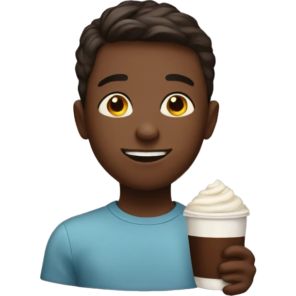 Boy with cocoa emoji