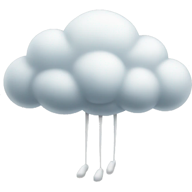 Cloud with long legs emoji