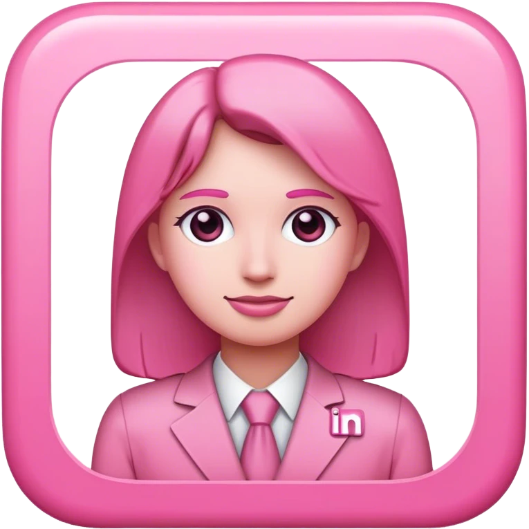 Pink Linkedin post emoji