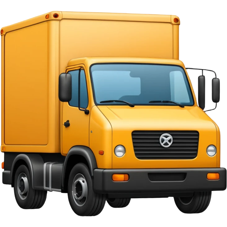 make a shipping truck emoji no colors just black outline of it and white background emoji