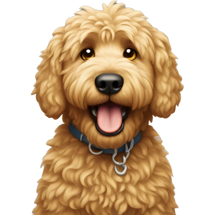 An angry golden doodle emoji