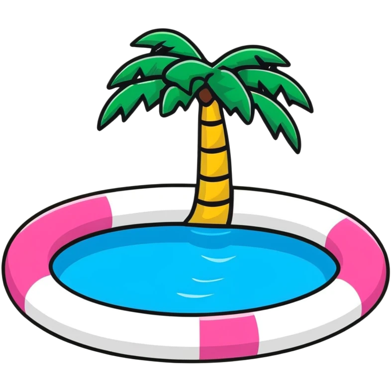 palm tree inflatable pool toy emoji