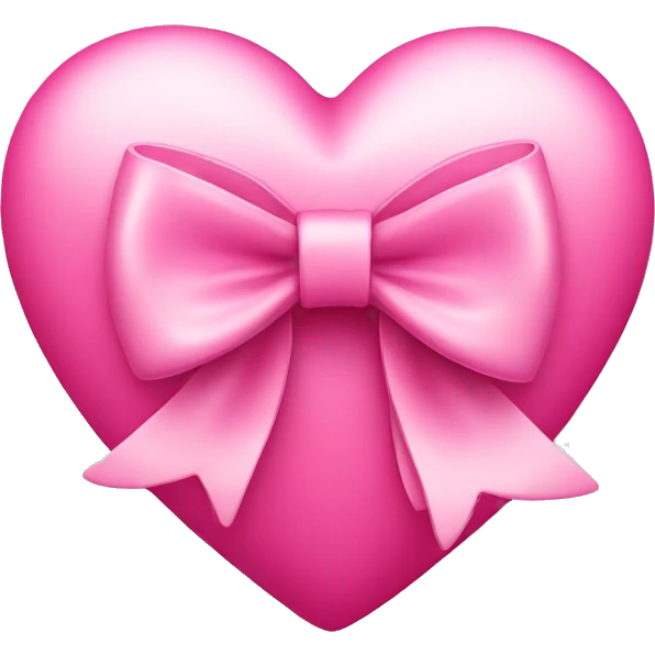 pink heart with a bow  emoji