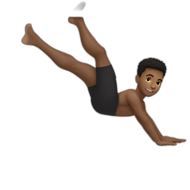 boy mixrace in front lever on traction barre emoji