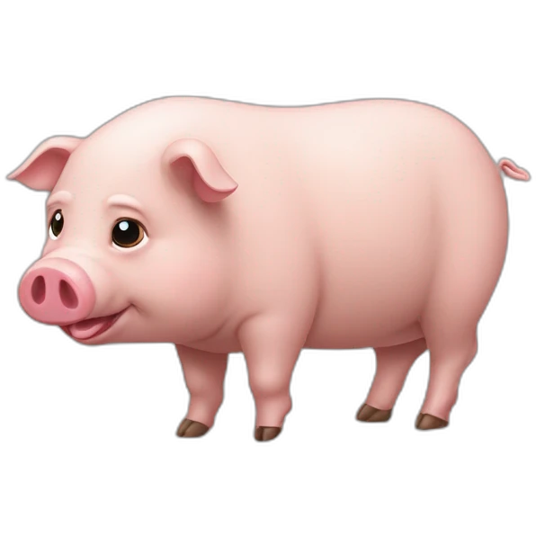 Cerdito cargando pesas emoji