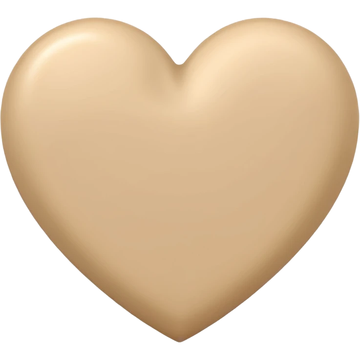 Beige heart emoji