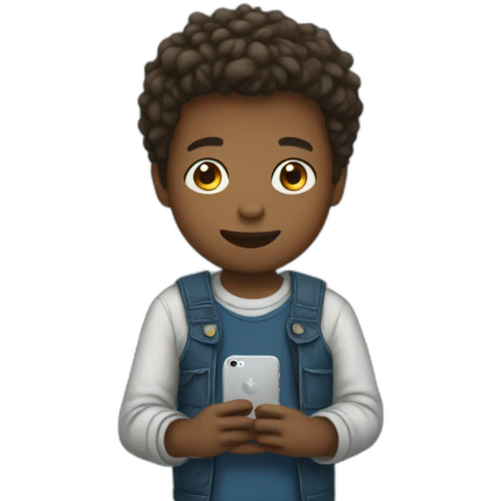 boys with iphone emoji