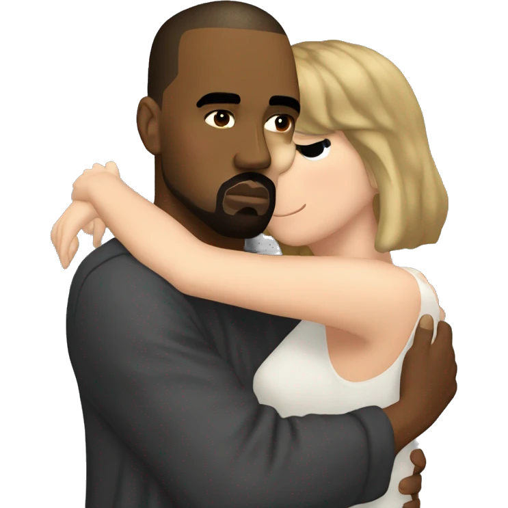 kanye west hugging taylor swift  emoji