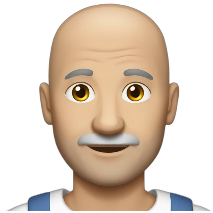European bald prisoner in his fifties emoji