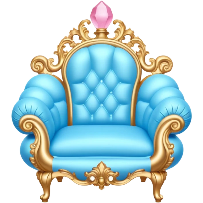 pink gold and light blue rococo inflatable tiktok  emoji