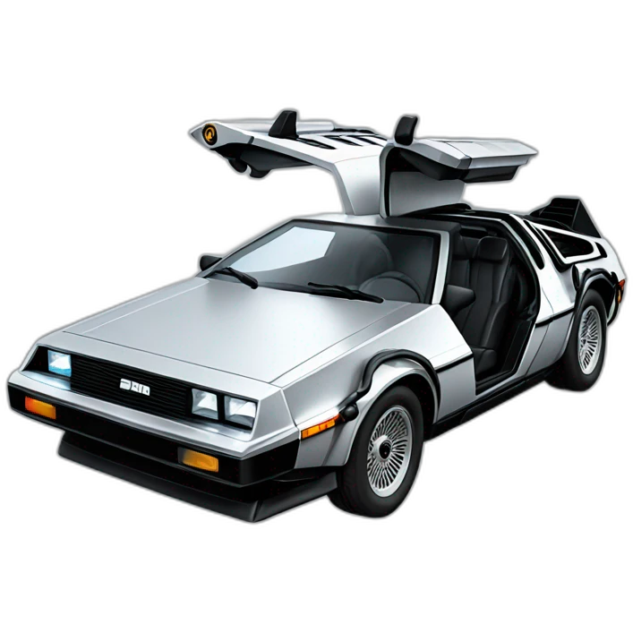 Flying de lorean emoji