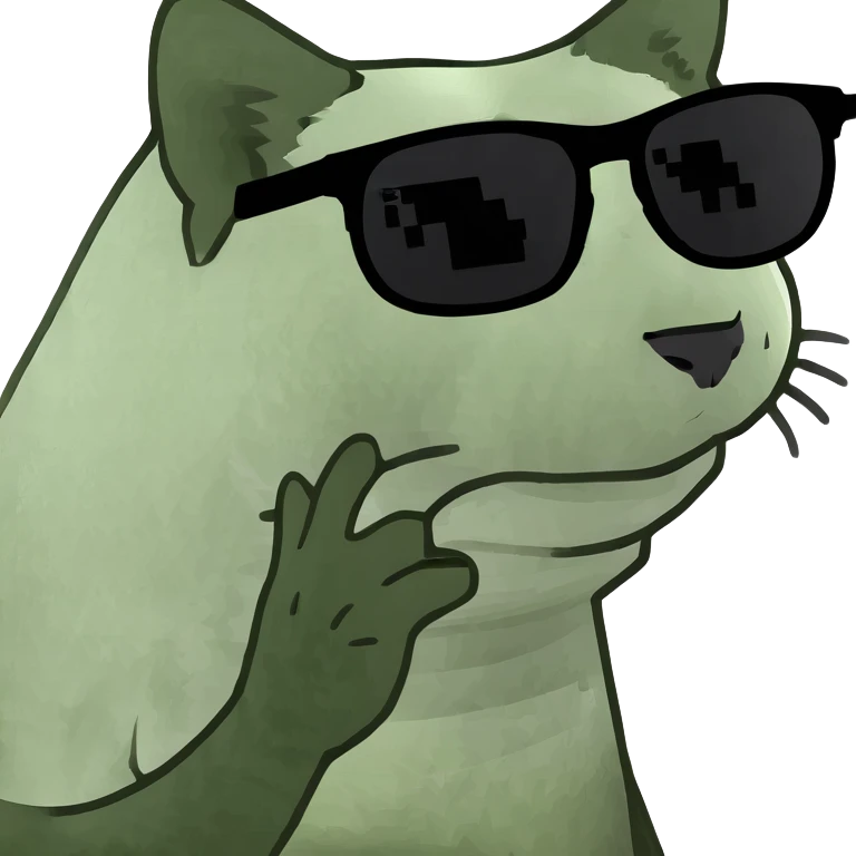 Cat with sunglasses emoji