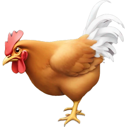 dropping chicken emoji