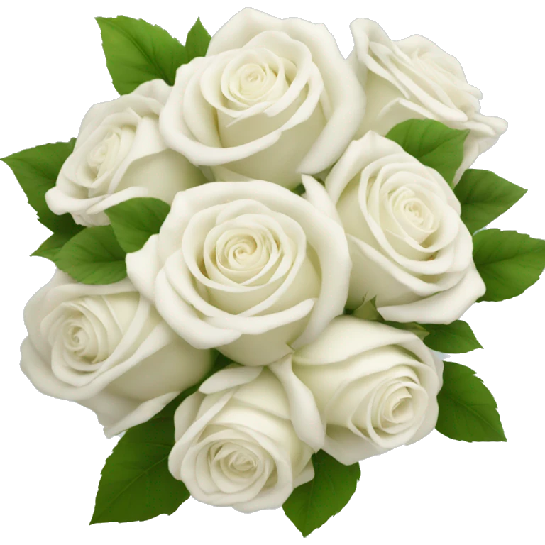 Bouquet of white roses emoji