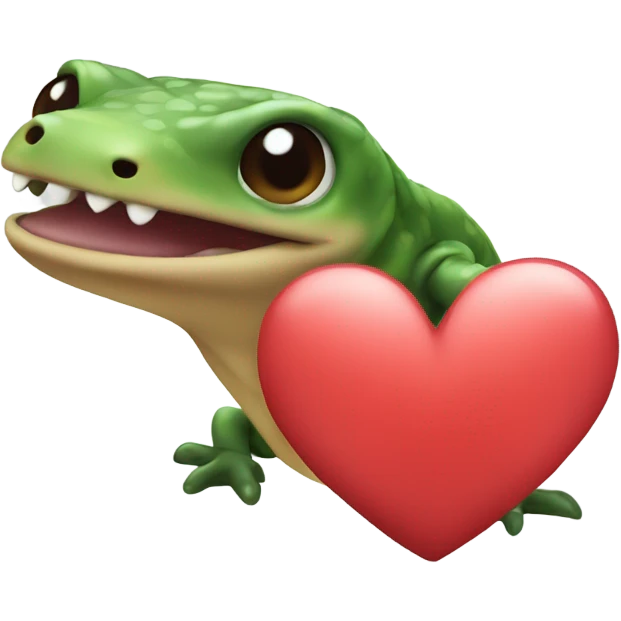 Salamander happy sending a heart emoji