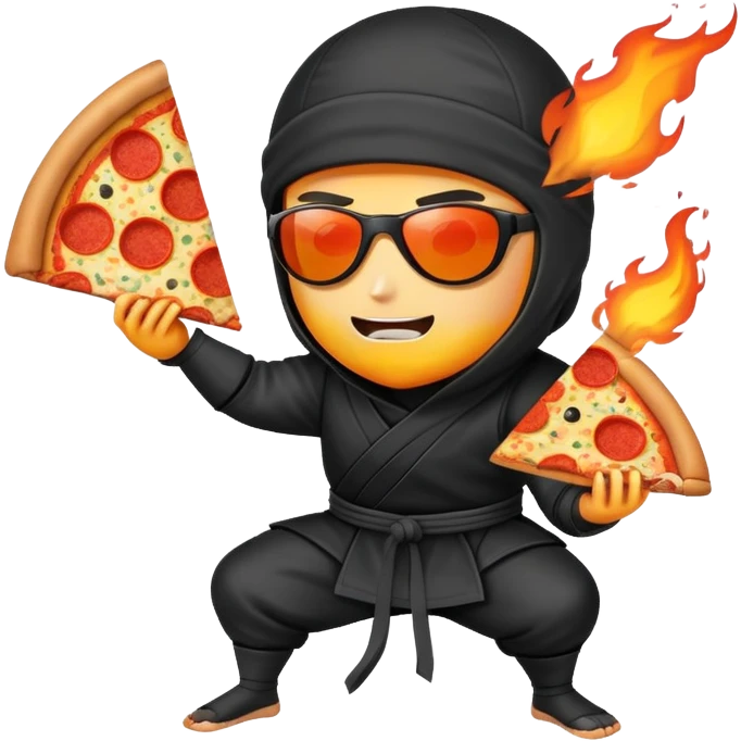 🍕🥷😎🪭🔥 emoji