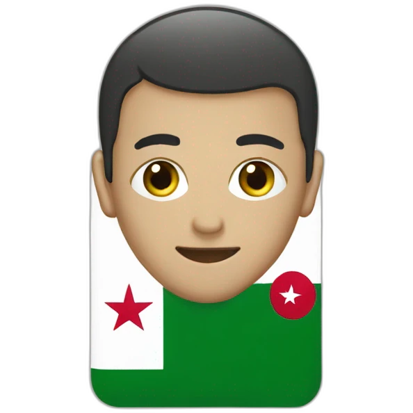 dark green passport with algerian flag emoji