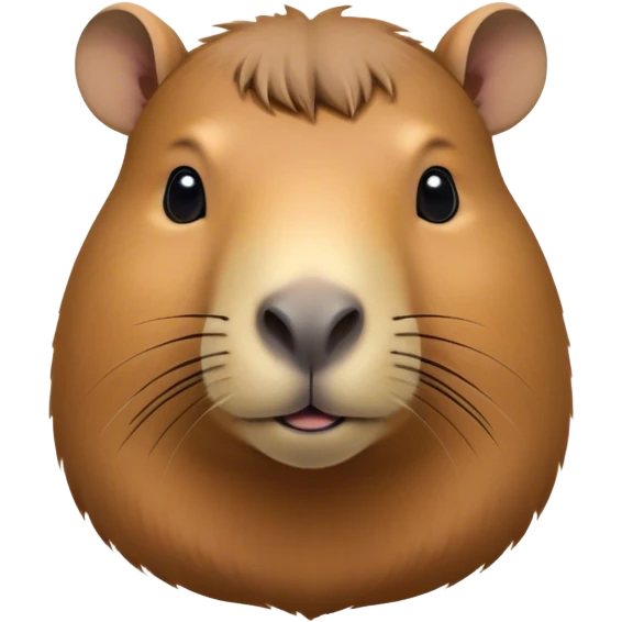 Cinematic Noble Capybara Portrait Emoji, Poised and serene, with a robust, rounded build and a distinctly capybara head featuring a broad, slightly flattened face, short snout and small, rounded ears, covered in soft, earthy fur and gentle, wise eyes, Simplified yet sharp and sophisticated features, highly detailed, glowing with a warm, natural glow, high shine, intelligent and calm, stylized with an air of understated authority, focused and attentive, soft glowing outline, capturing the essence of a watchful and confident capybara guardian that feels as though it could step out of the screen with effortless authority! emoji
