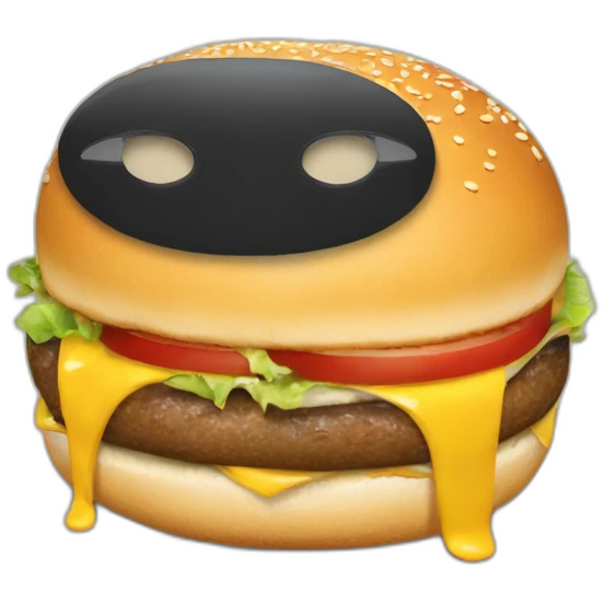 Macron qui mange un burger emoji