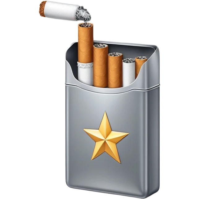 7 stars grey shining cigaret pack emoji