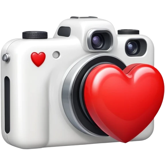 Camera in red heart  emoji