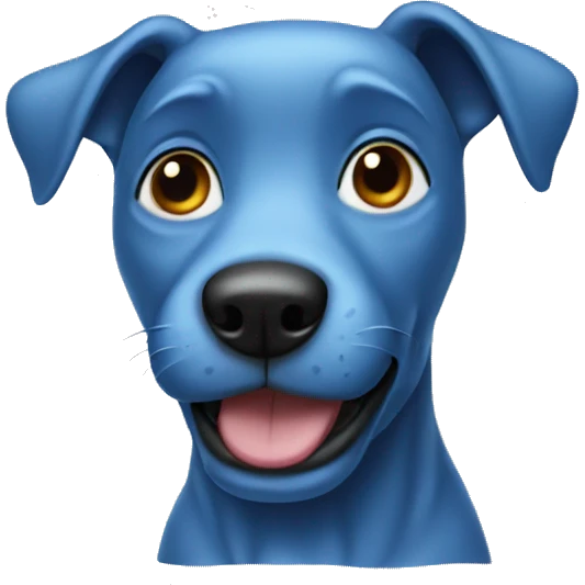 blue dog  emoji