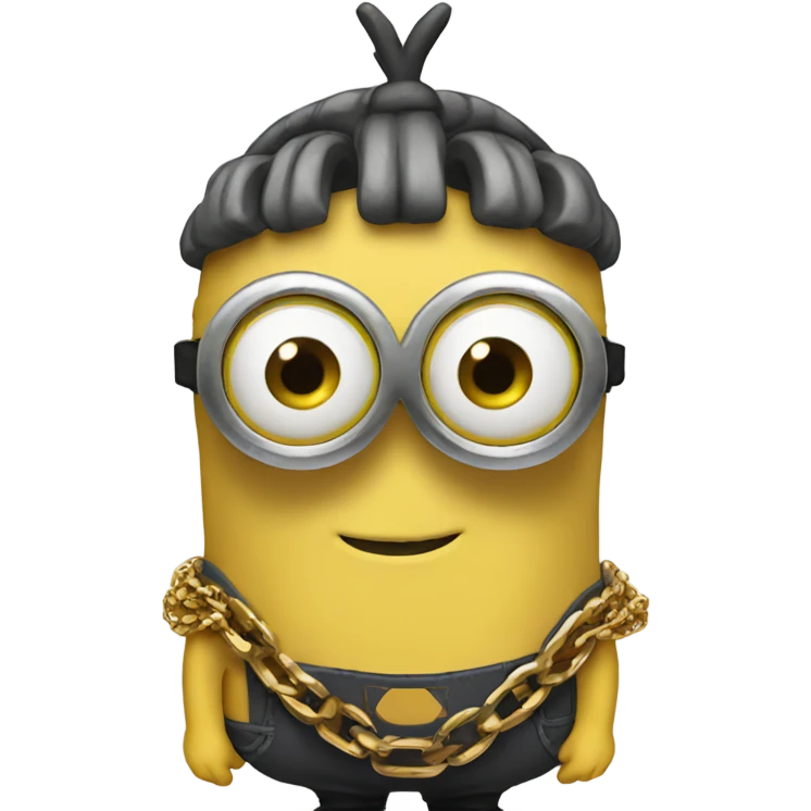 Minion wearing a gold chain emoji