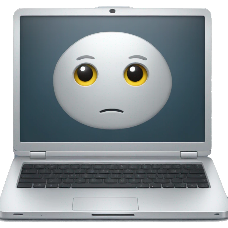laptop with the screen recording emoji