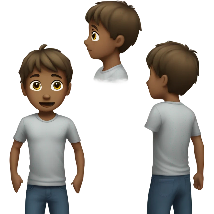Kid beating their chest emoji