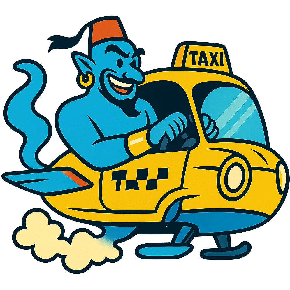 Djinn flying taxi emoji