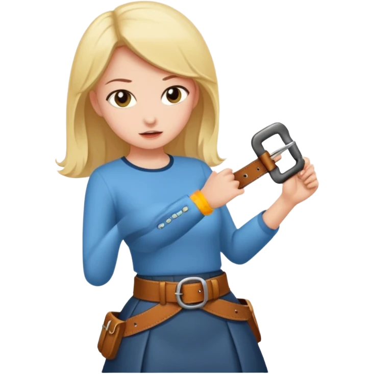 Ремінь ляпає дівчину по попі  emoji