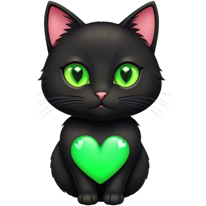 black cat heart emoji