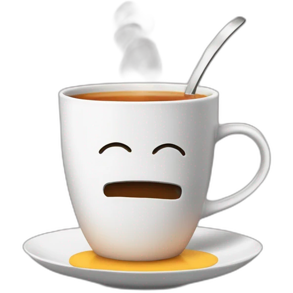 the word iq on a cup of tea emoji