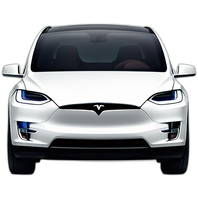 A White tesla model X with the door open emoji