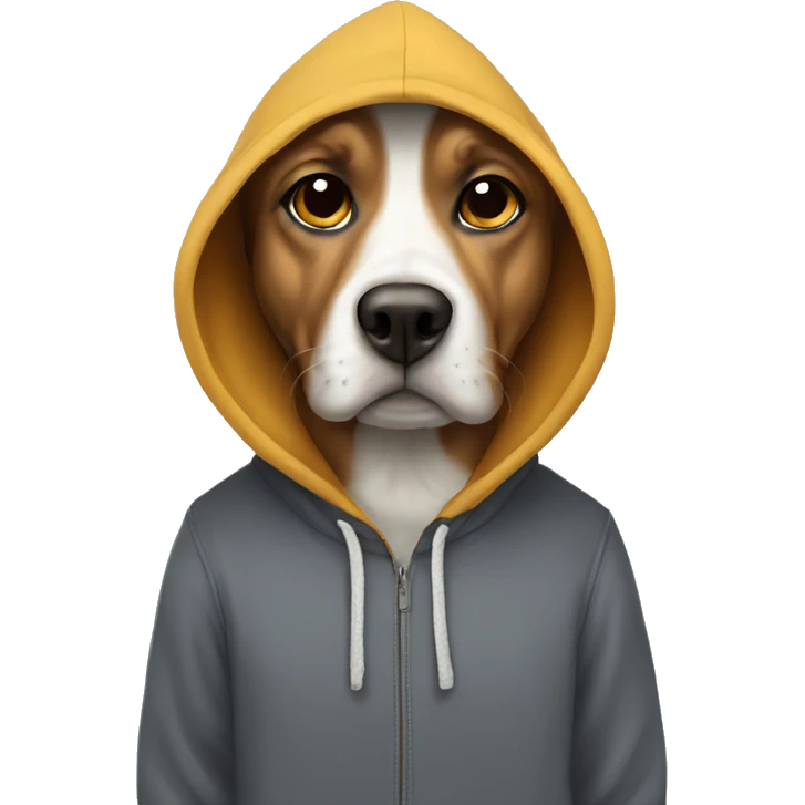 Dog wearing hoodie  emoji