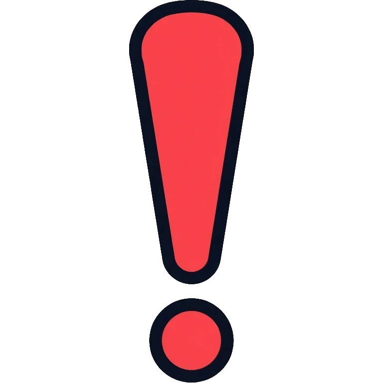red exclamation point emoji