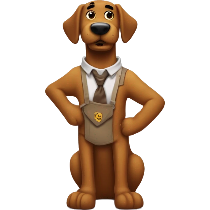 Scrappy doo  as a order taker at a biscuitville emoji