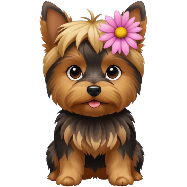 Yorkshire with flower emoji