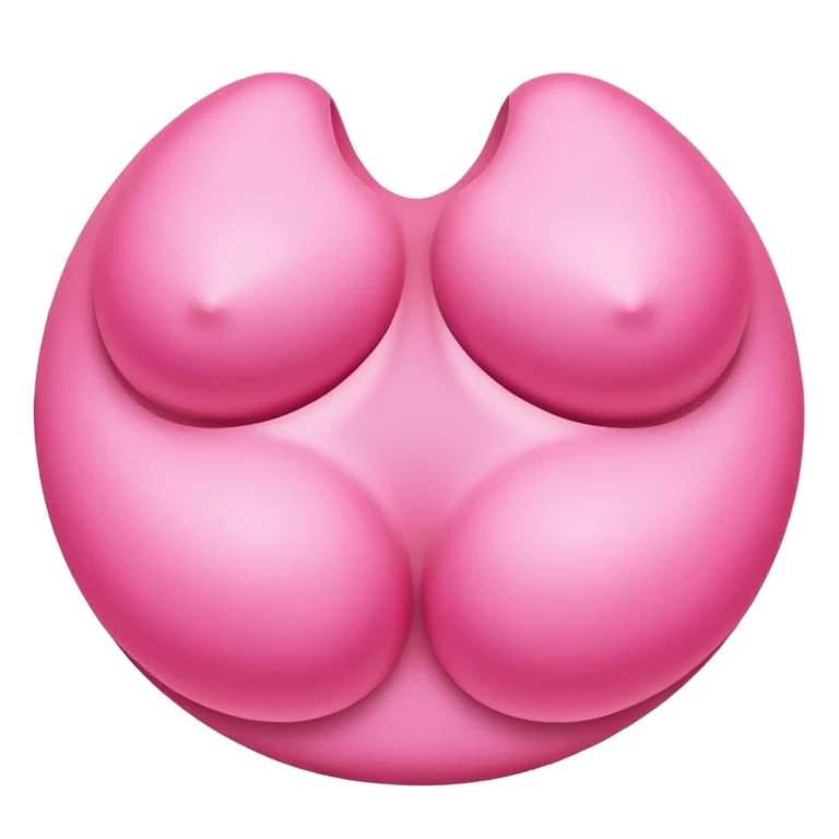 abstract round shapes suggesting breasts emoji