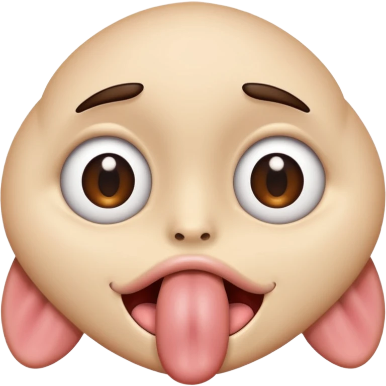 eyes looking left and tongue sticking out to the left as well emoji