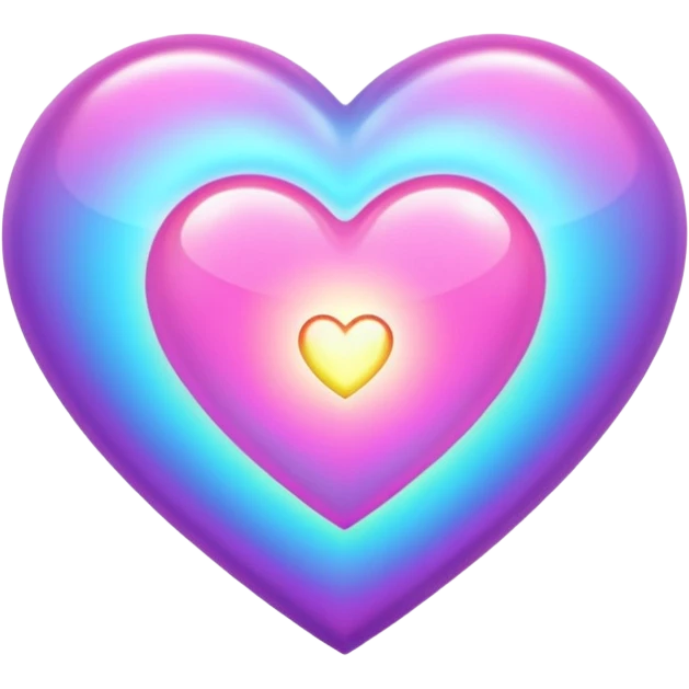heart with a holographic center emoji